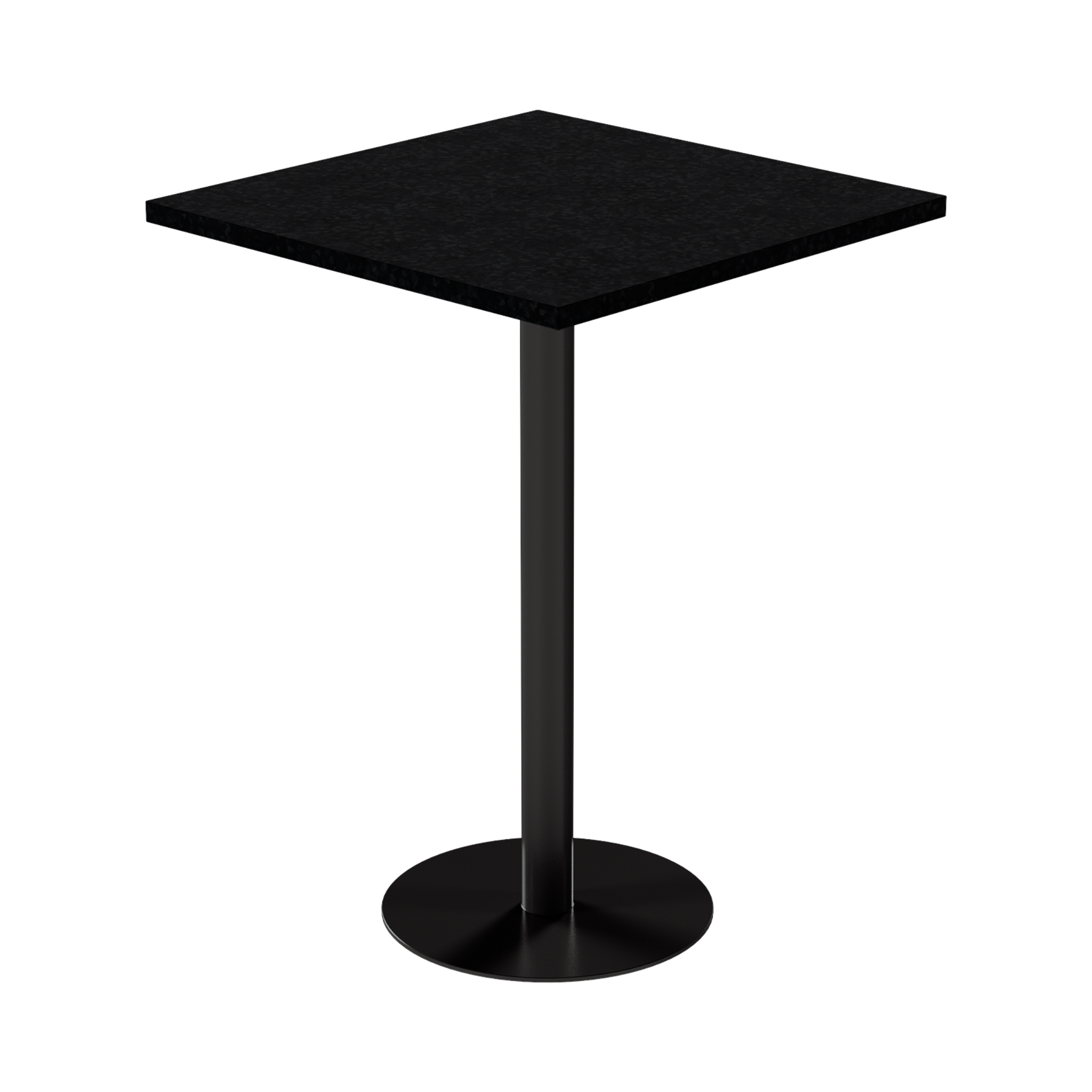 Solis Bar Table – 80cm Square – Black / Black Onyx Dapple