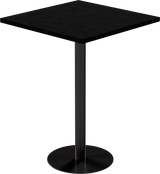 Solis Bar Table – 80cm Square – Black / Black Onyx Dapple