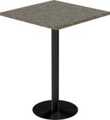 Solis Bar Table – 80cm Square – Black / Taupe Dapple