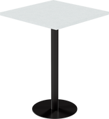 Solis Bar Table – 80cm Square – Black / White Chalk Dapple
