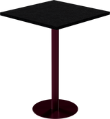 Solis Bar Table – 80cm Square – Burgundy / Black Onyx Dapple