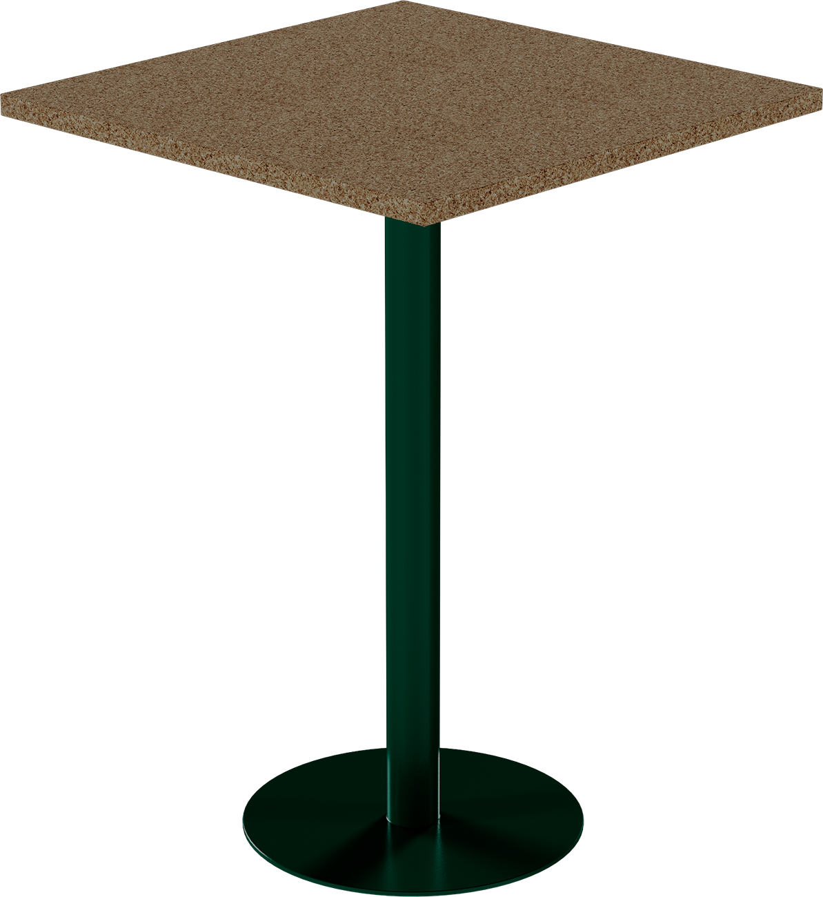 Solis Bar Table – 80cm Square – Green / Grano Natural