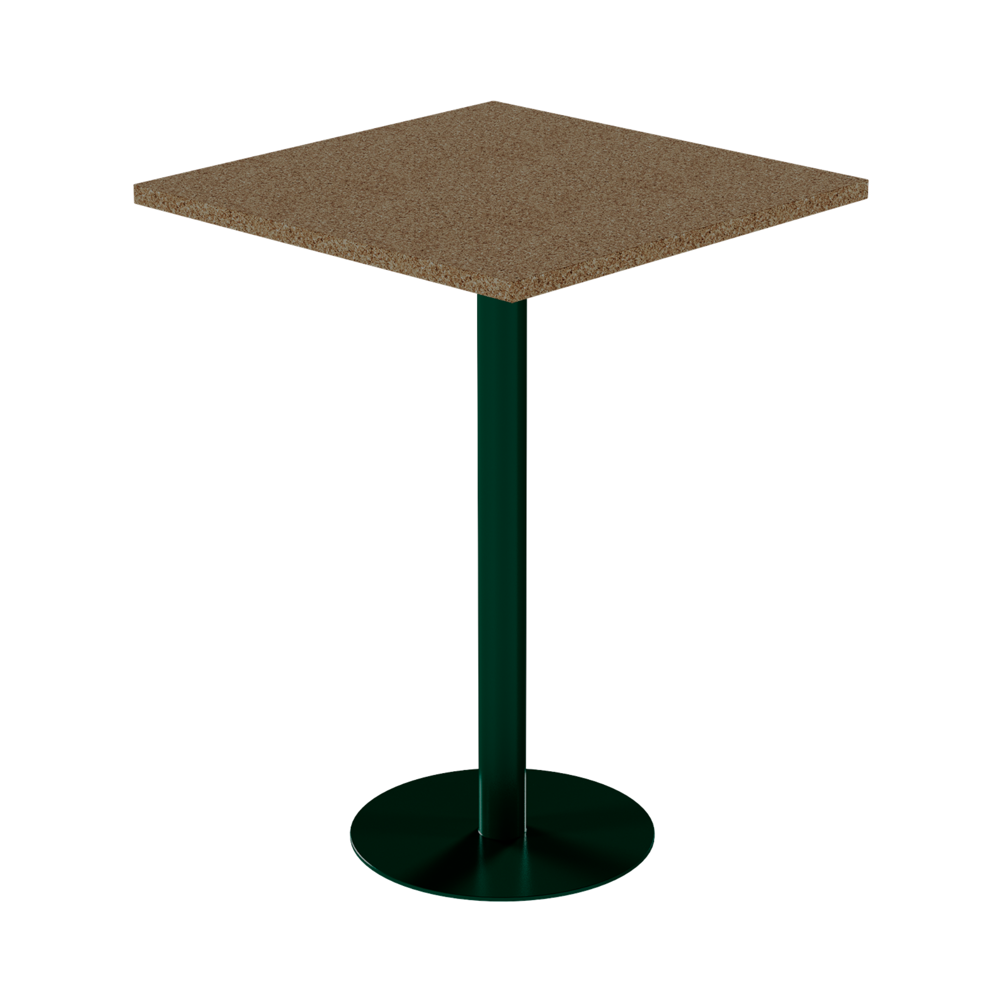 Solis Bar Table – 80cm Square – Green / Grano Natural