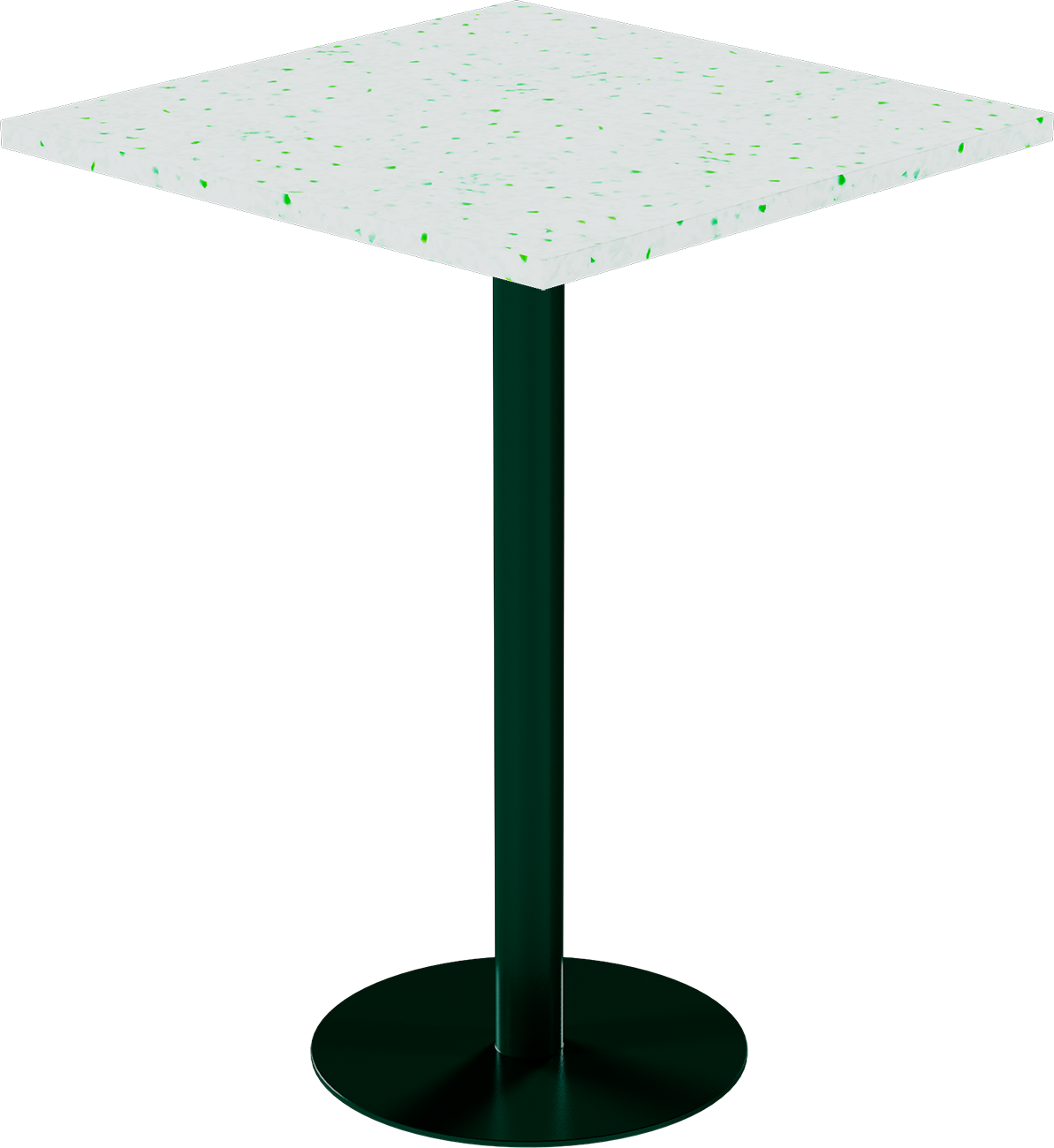 Solis Bar Table – 80cm Square – Green / Green Dapple
