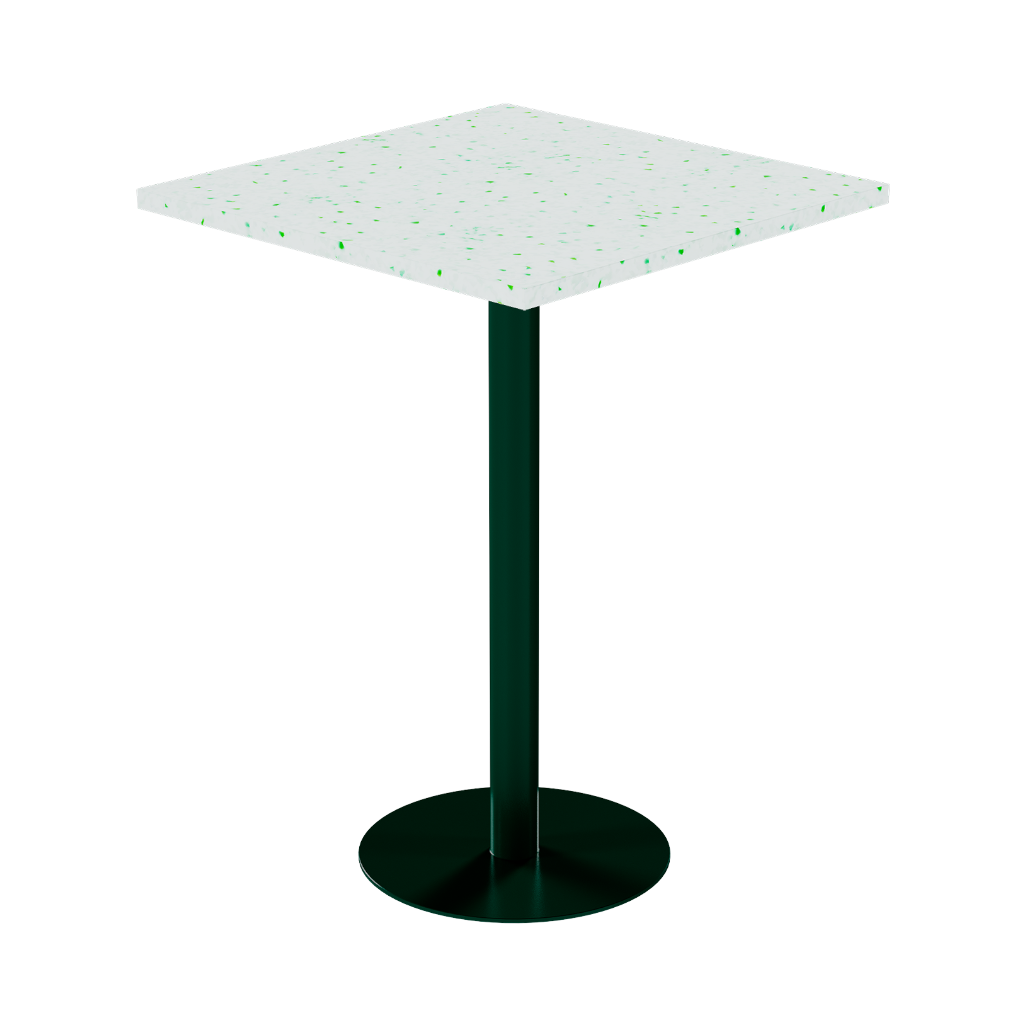 Solis Bar Table – 80cm Square – Green / Green Dapple