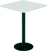 Solis Bar Table – 80cm Square – Green / Green Dapple