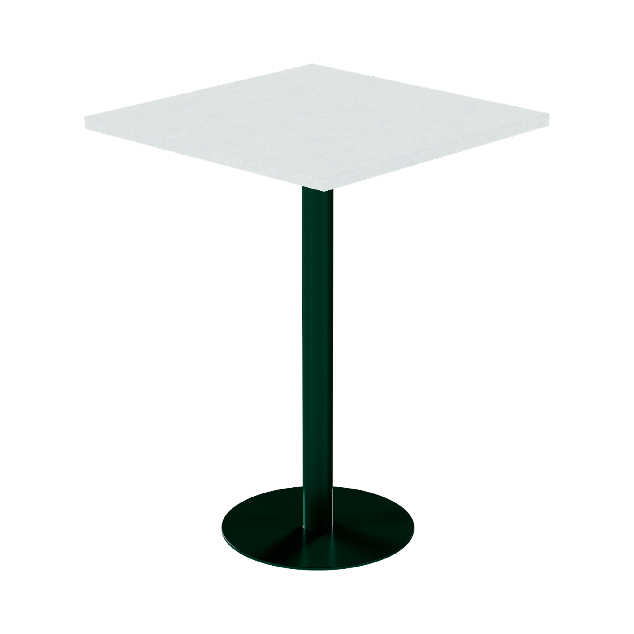 Solis Bar Table – 80cm Square – Green / White Chalk Dapple