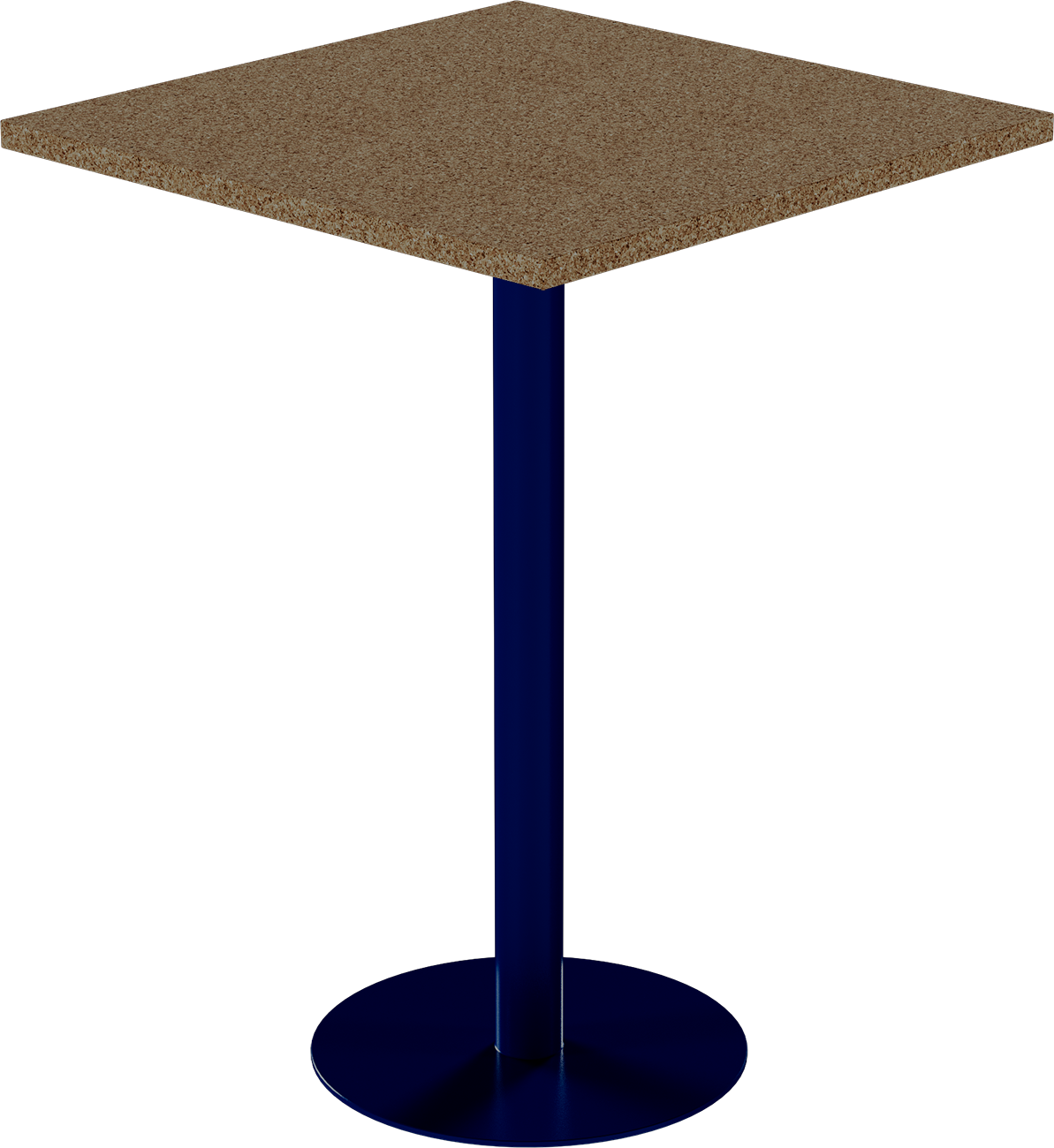 Solis Bar Table – 80cm Square – Navy / Grano Natural