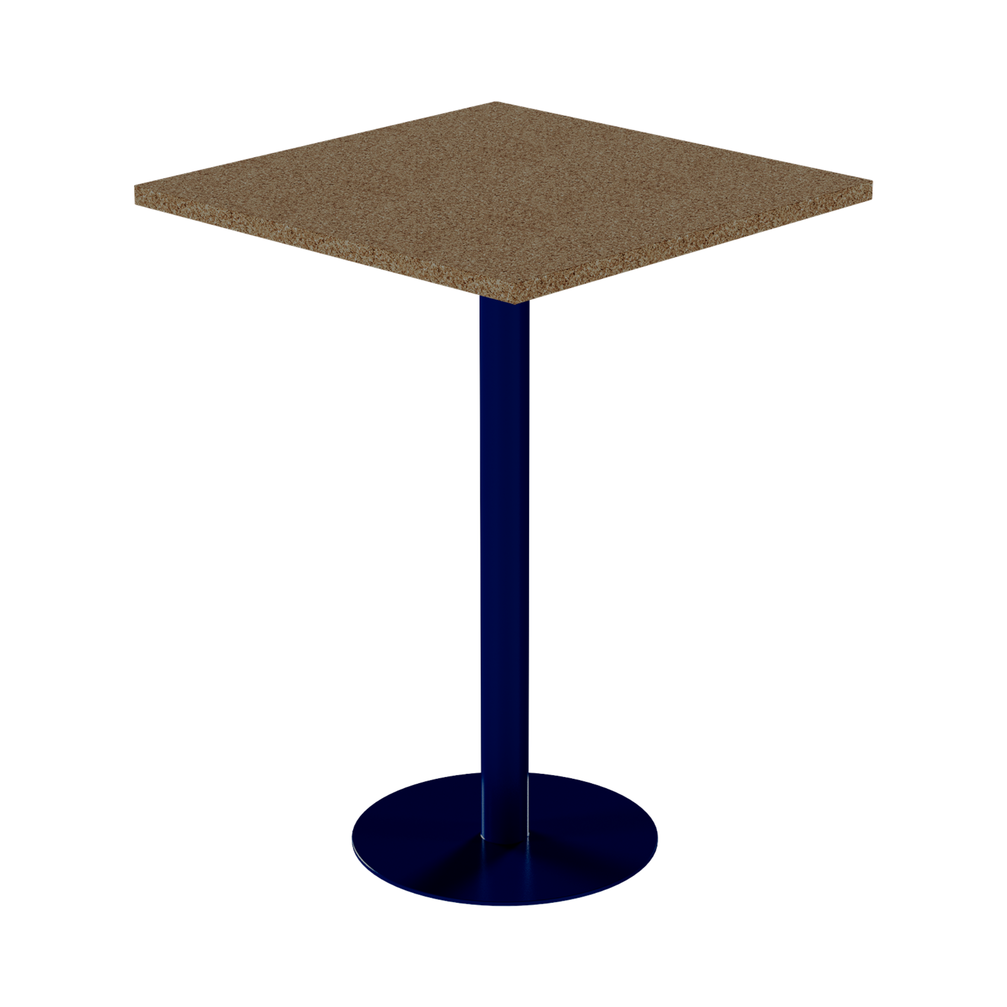 Solis Bar Table – 80cm Square – Navy / Grano Natural