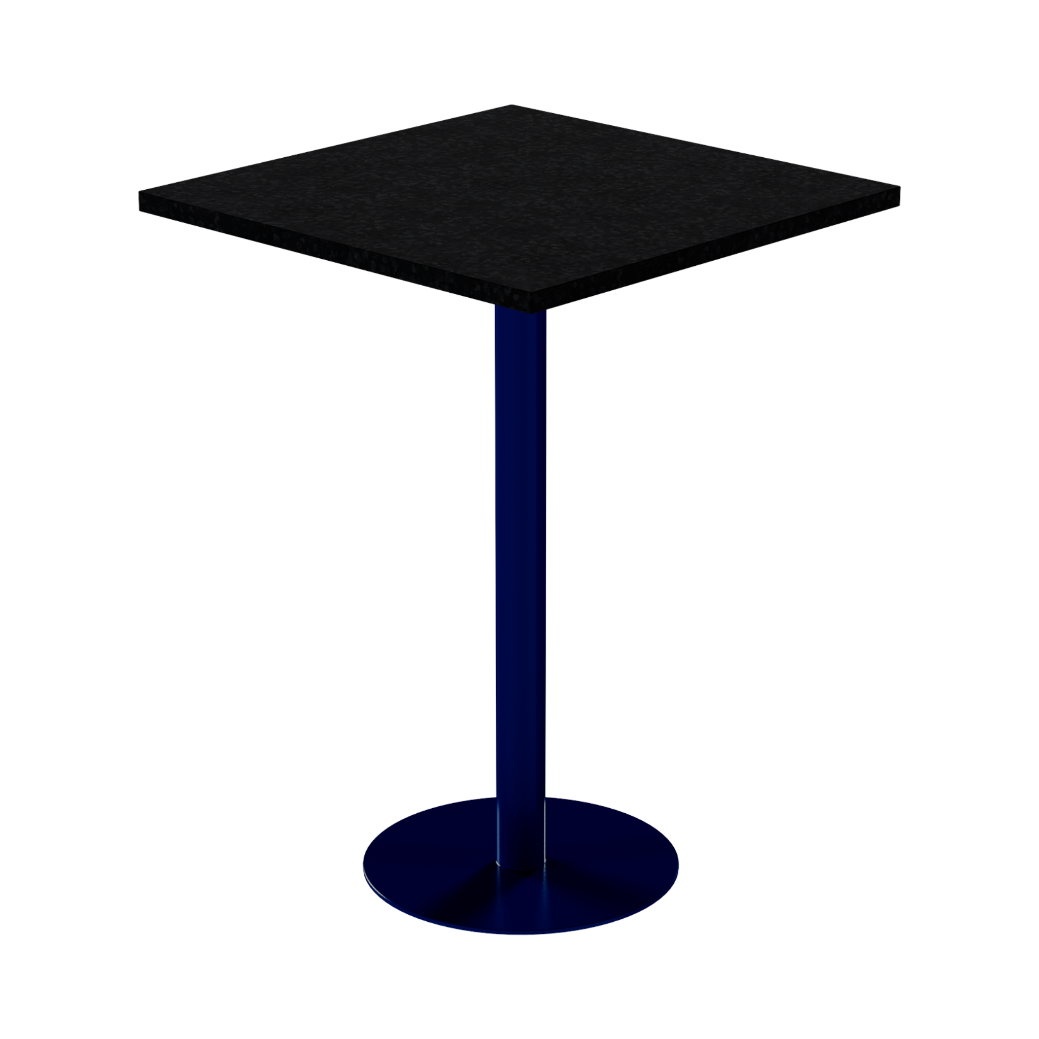 Solis Bar Table – 80cm Square – Navy / Black Onyx Dapple