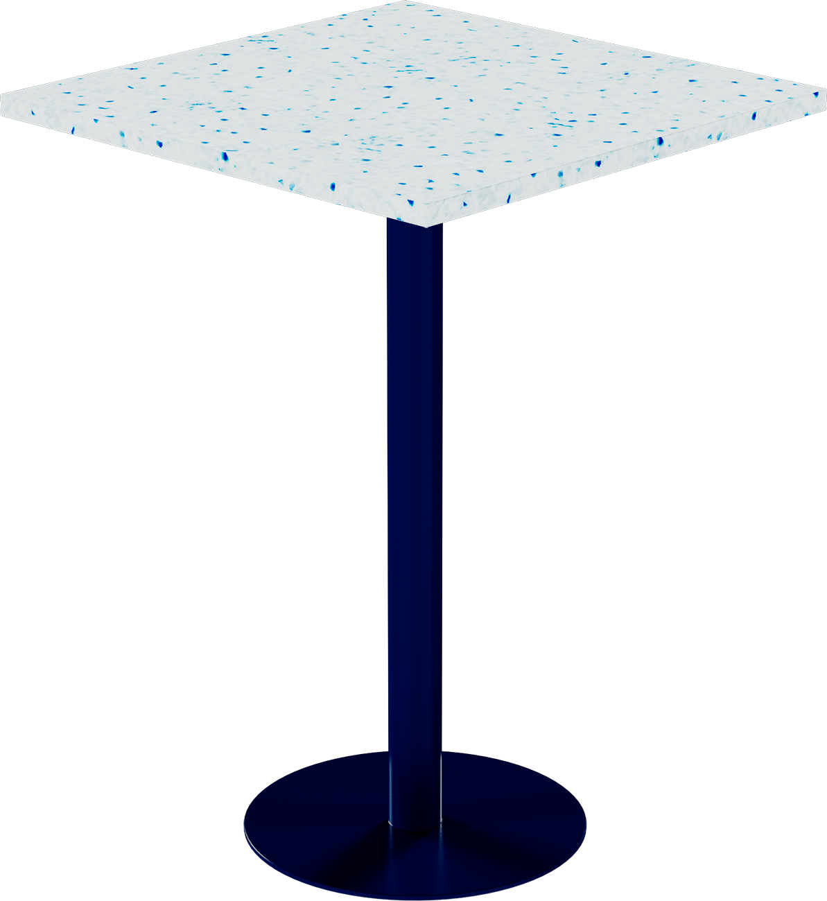 Solis Bar Table – 80cm Square – Navy / Blue Dapple