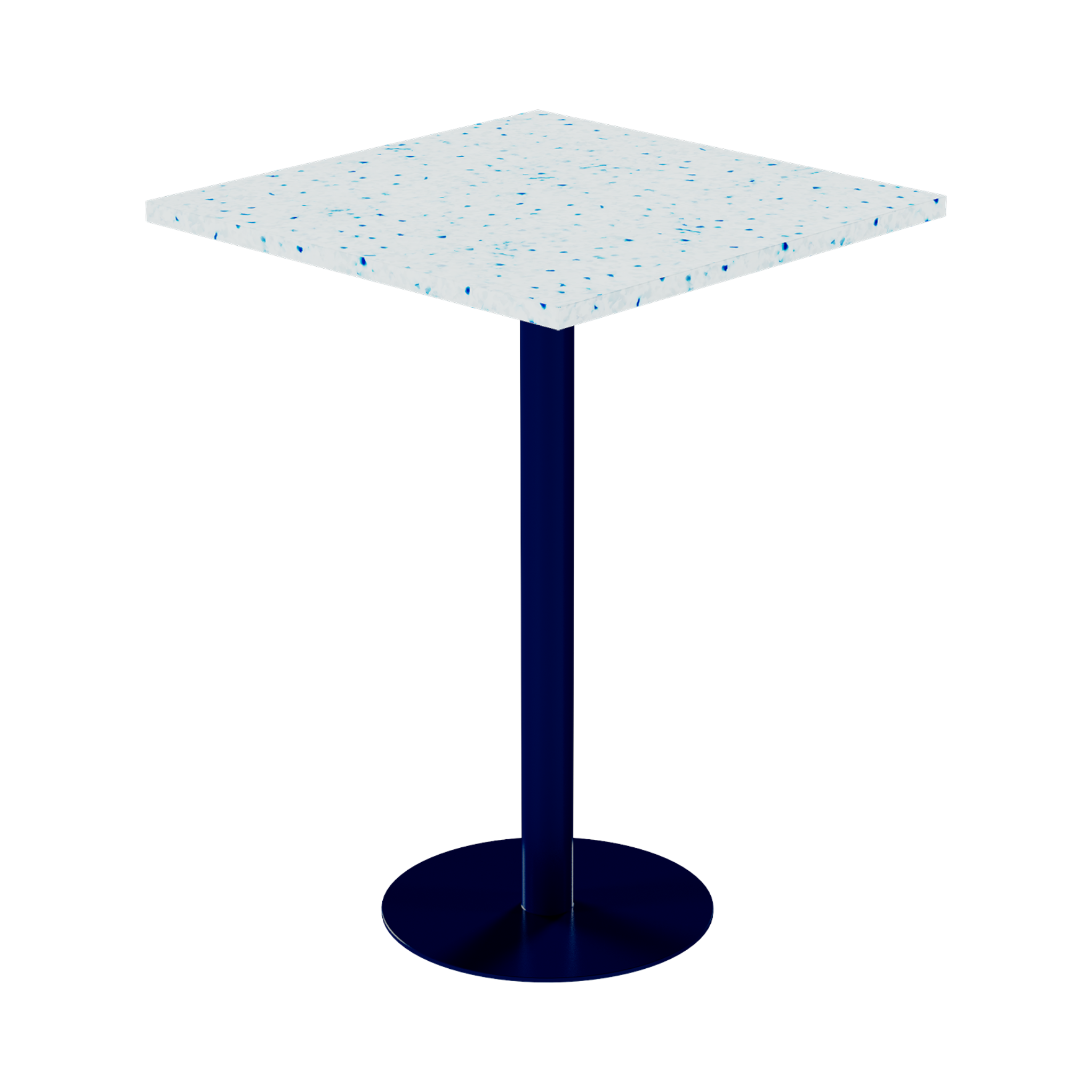 Solis Bar Table – 80cm Square – Navy / Blue Dapple