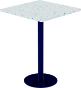Solis Bar Table – 80cm Square – Navy / Blue Dapple