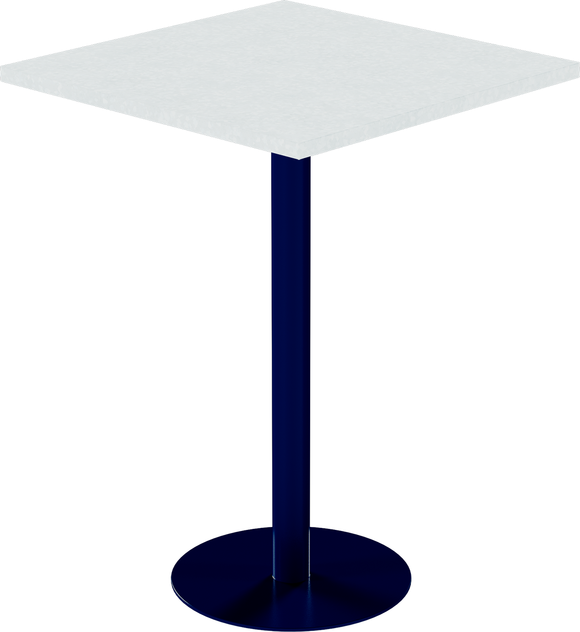 Solis Bar Table – 80cm Square – Navy / White Chalk Dapple