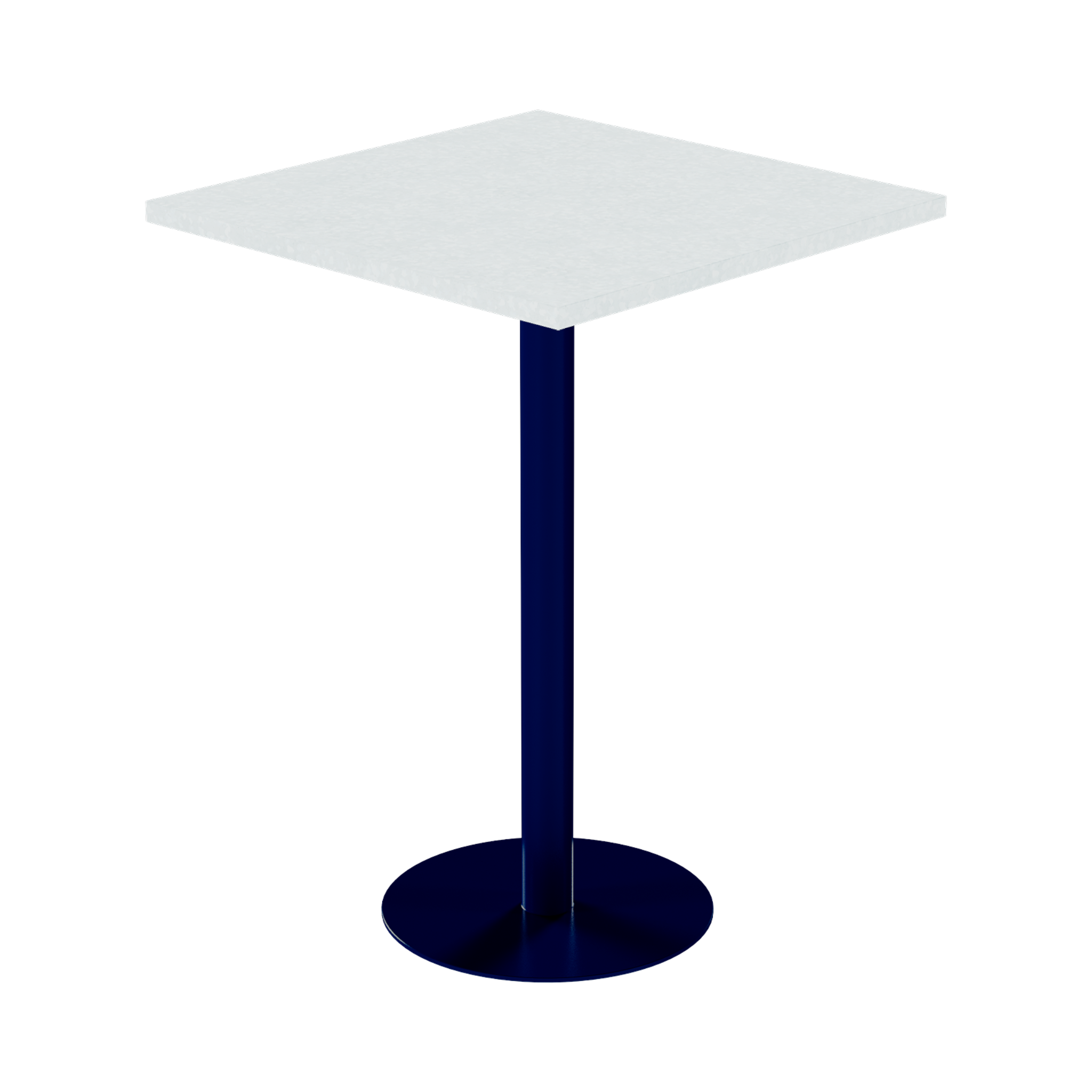 Solis Bar Table – 80cm Square – Navy / White Chalk Dapple