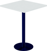 Solis Bar Table – 80cm Square – Navy / White Chalk Dapple