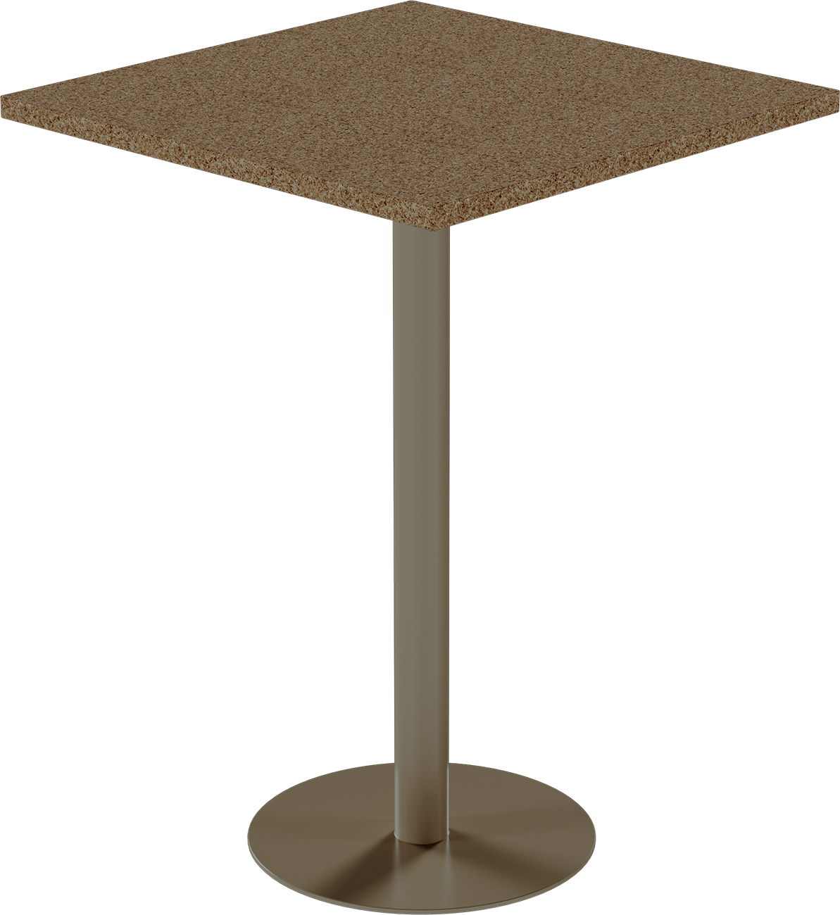 Solis Bar Table – 80cm Square – Taupe / Grano Natural