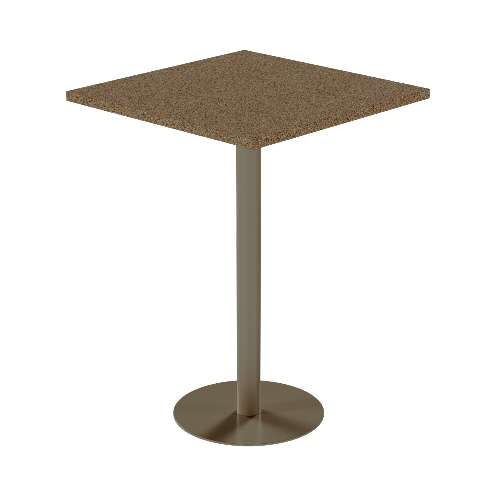 Solis Bar Table – 80cm Square – Taupe / Grano Natural