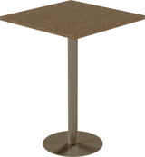 Solis Bar Table – 80cm Square – Taupe / Grano Natural