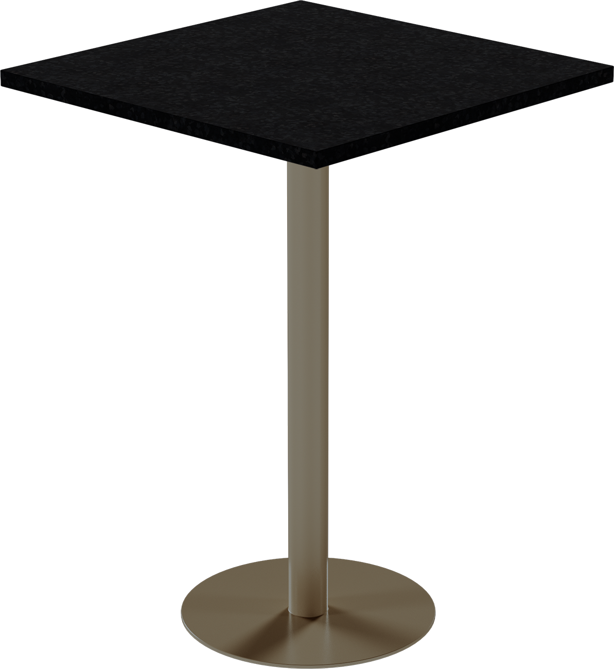 Solis Bar Table – 80cm Square – Taupe / Black Onyx Dapple