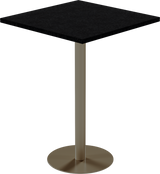 Solis Bar Table – 80cm Square – Taupe / Black Onyx Dapple