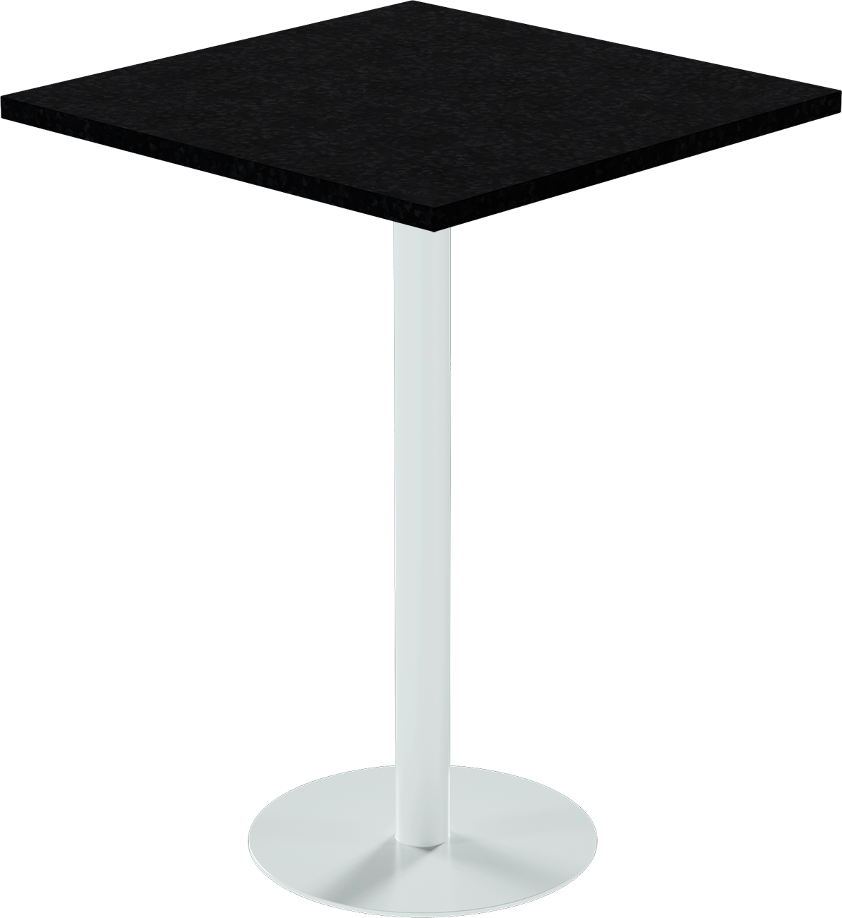Solis Bar Table – 80cm Square – White / Black Onyx Dapple
