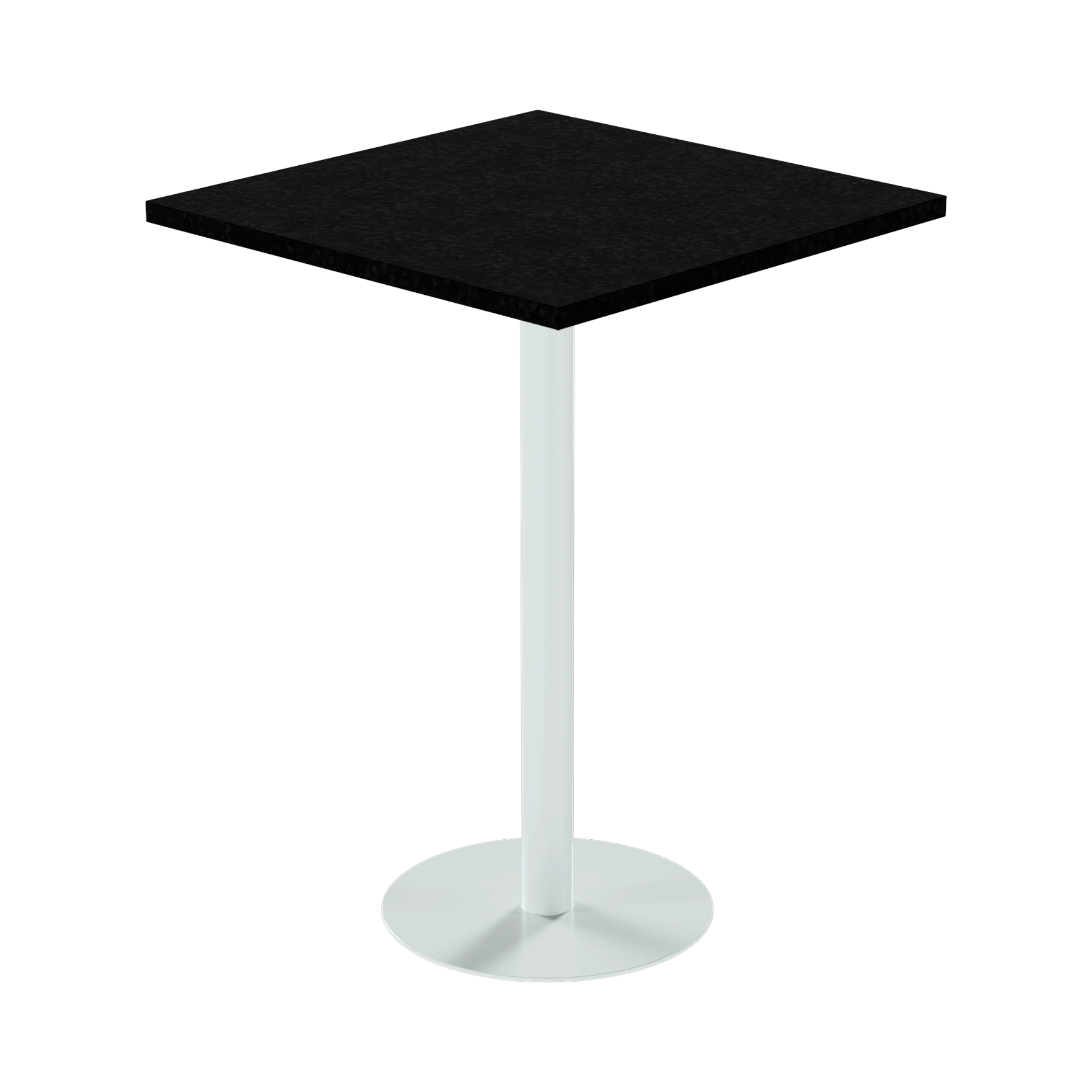 Solis Bar Table – 80cm Square – White / Black Onyx Dapple