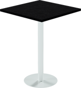 Solis Bar Table – 80cm Square – White / Black Onyx Dapple