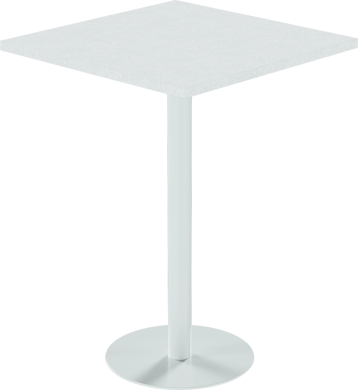 Solis Bar Table – 80cm Square – White / White Chalk Dapple