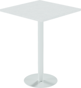 Solis Bar Table – 80cm Square – White / White Chalk Dapple