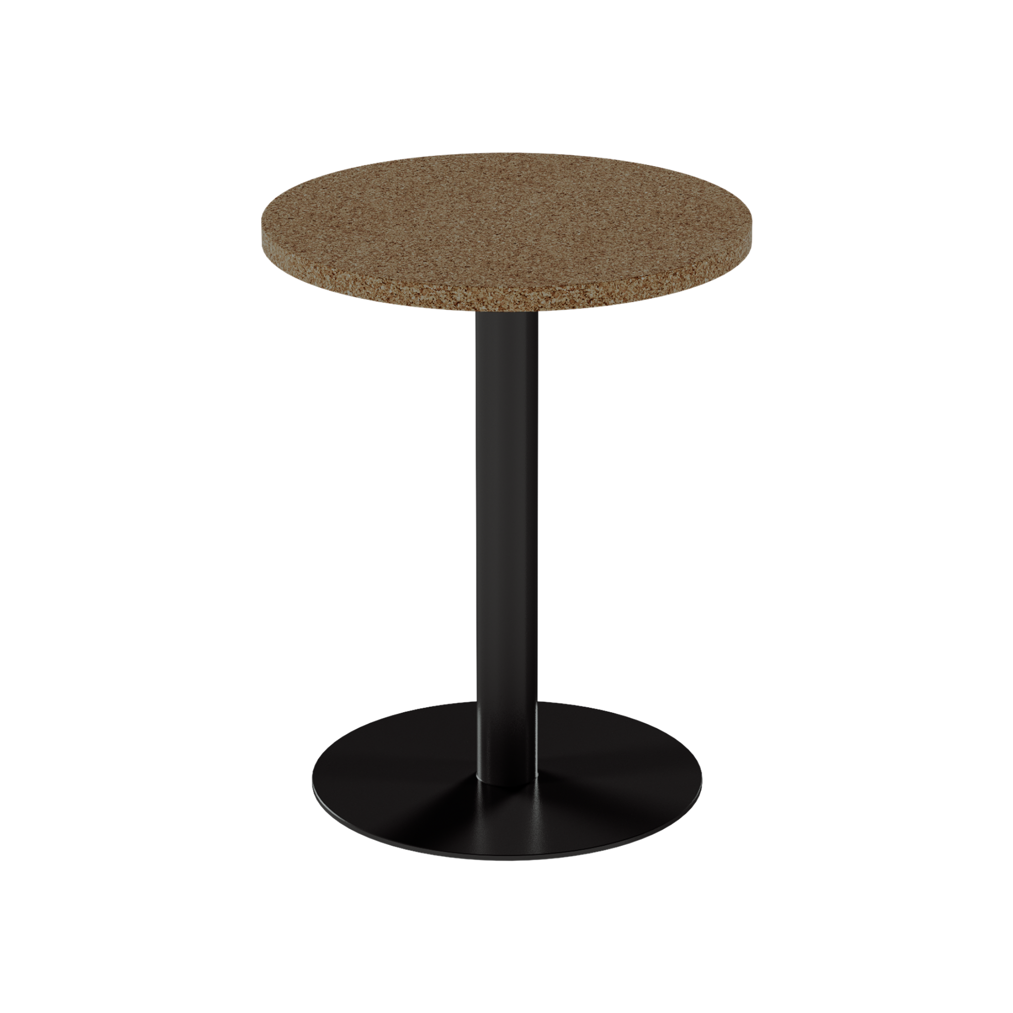 Solis Cafe Table – 60cm Round – Black / Grano Natural