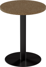 Solis Cafe Table – 60cm Round – Black / Grano Natural