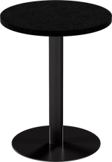 Solis Cafe Table – 60cm Round – Black / Black Onyx Dapple