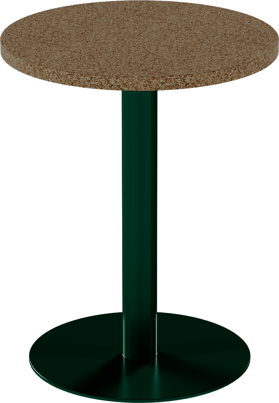 Solis Cafe Table – 60cm Round – Green / Grano Natural