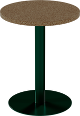 Solis Cafe Table – 60cm Round – Green / Grano Natural