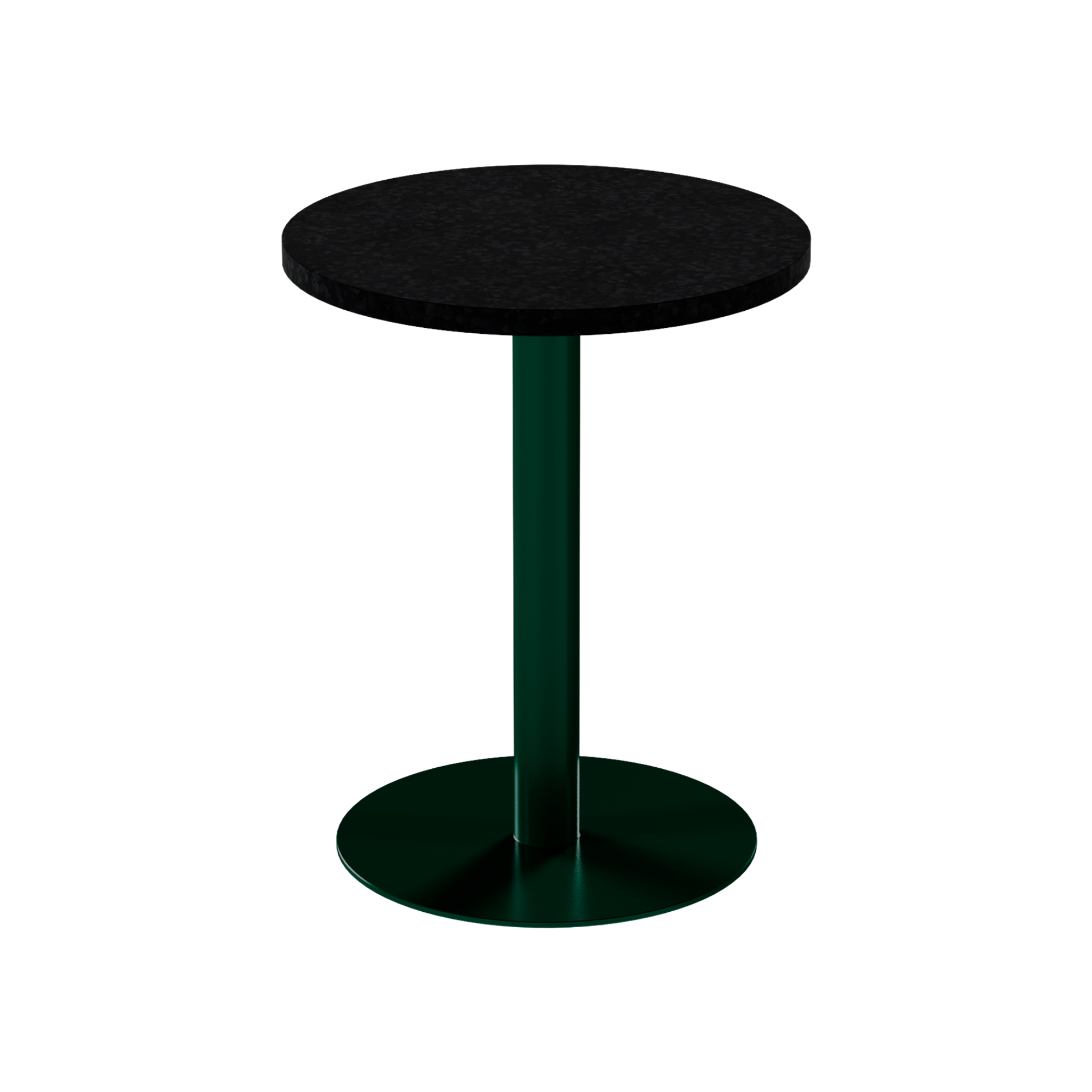 Solis Cafe Table – 60cm Round – Green / Black Onyx Dapple