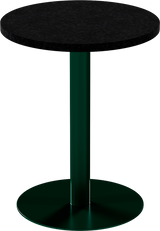 Solis Cafe Table – 60cm Round – Green / Black Onyx Dapple