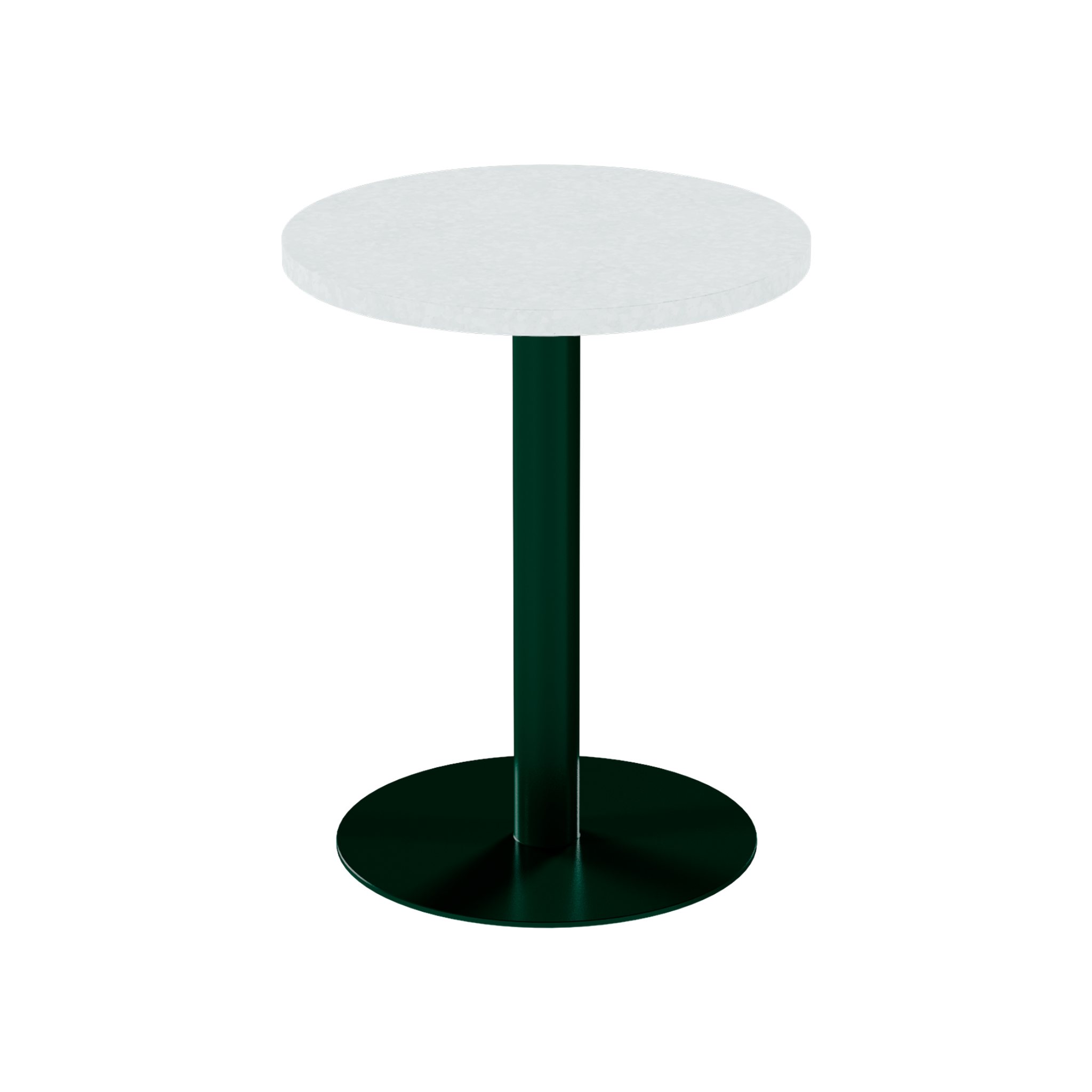 Solis Cafe Table – 60cm Round – Green / White Chalk Dapple
