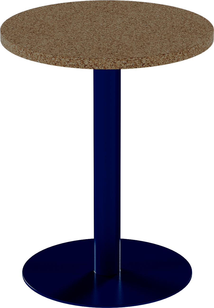 Solis Cafe Table – 60cm Round – Navy / Grano Natural