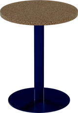 Solis Cafe Table – 60cm Round – Navy / Grano Natural