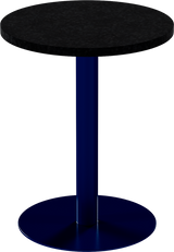 Solis Cafe Table – 60cm Round – Navy / Black Onyx Dapple