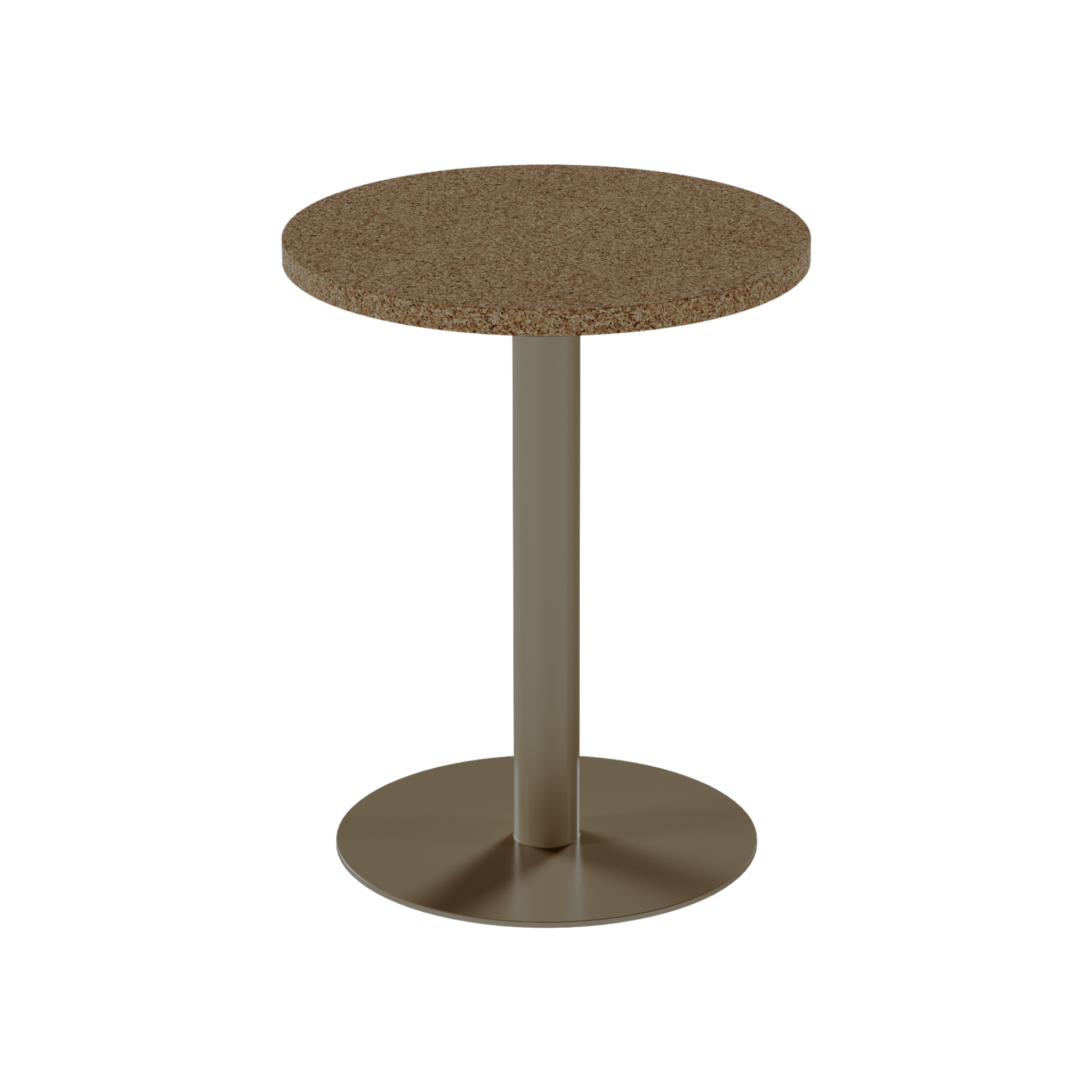 Solis Cafe Table – 60cm Round – Taupe / Grano Natural