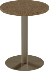 Solis Cafe Table – 60cm Round – Taupe / Grano Natural