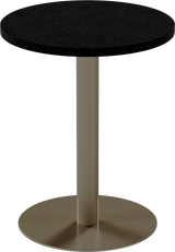 Solis Cafe Table – 60cm Round – Taupe / Black Onyx Dapple