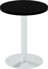 Solis Cafe Table – 60cm Round – White / Black Onyx Dapple