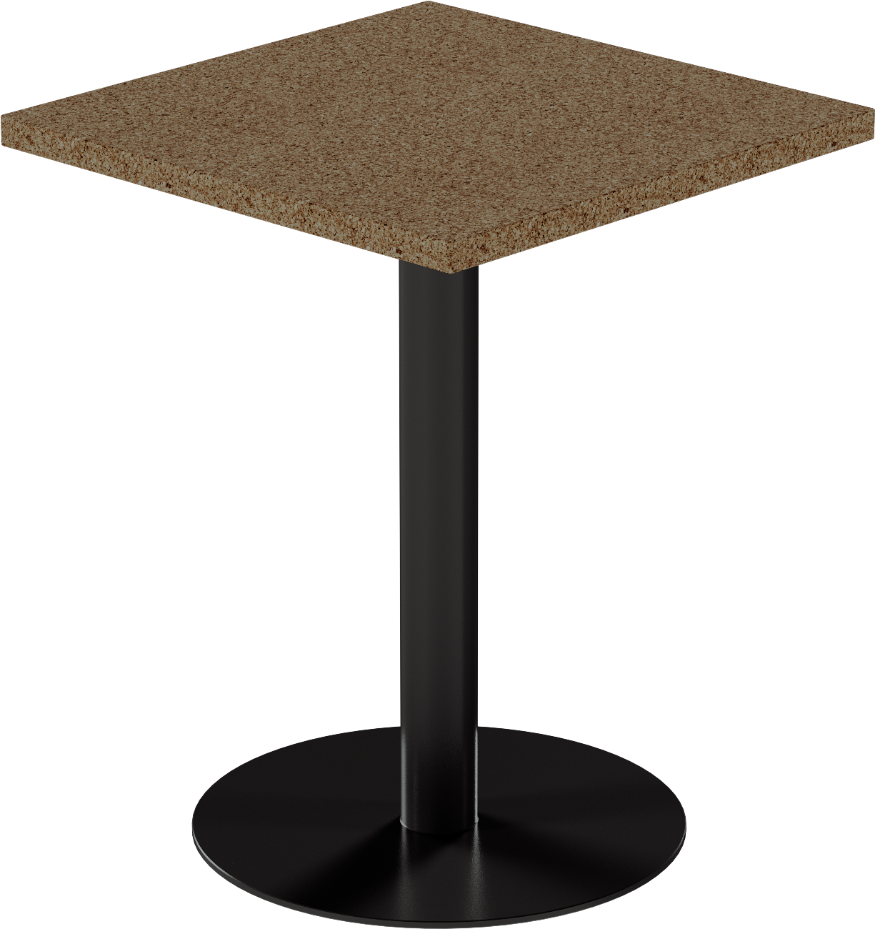 Solis Cafe Table – 60cm Square – Black / Grano Natural