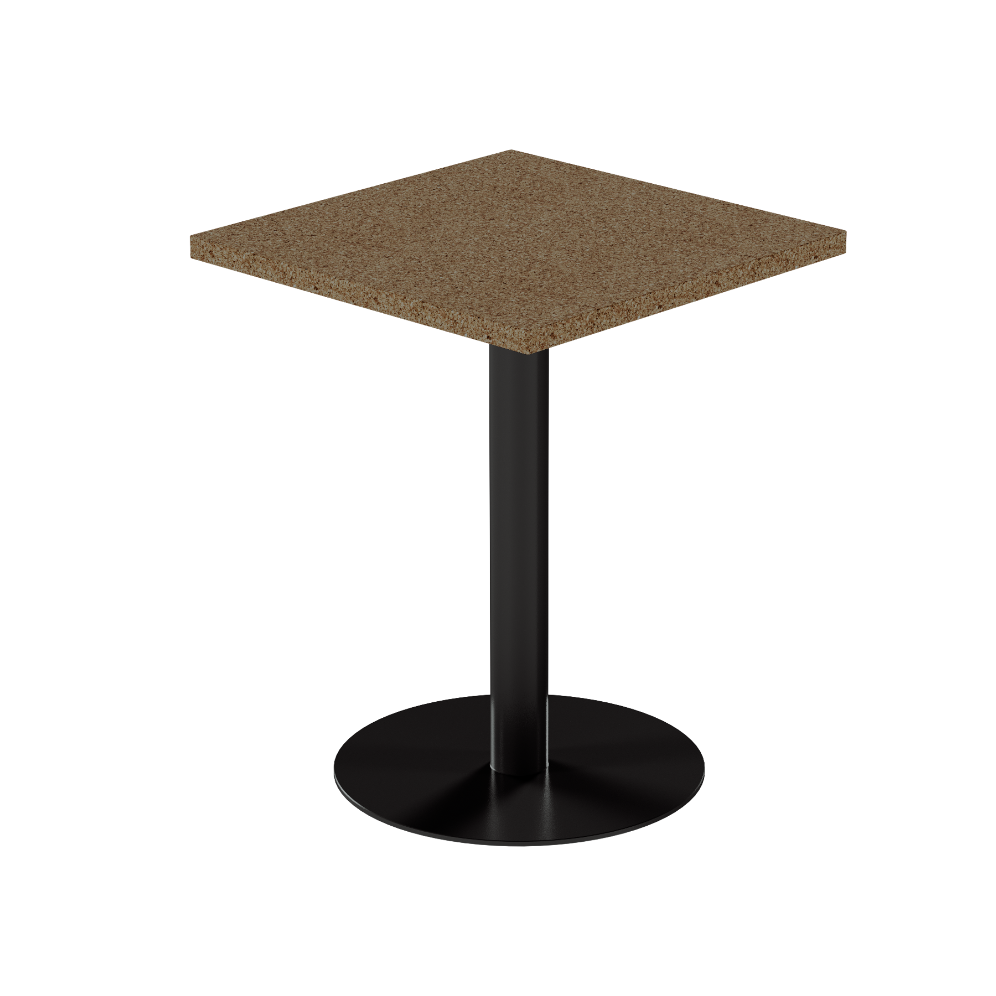 Solis Cafe Table – 60cm Square – Black / Grano Natural