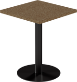 Solis Cafe Table – 60cm Square – Black / Grano Natural