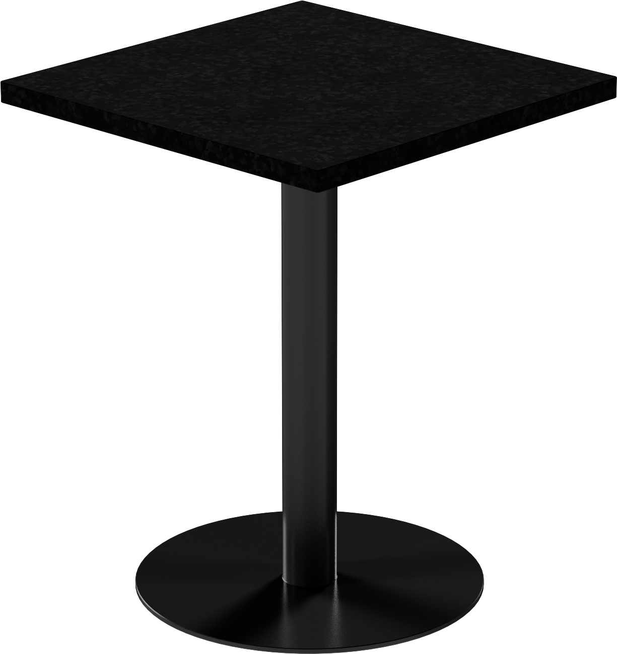 Solis Cafe Table – 60cm Square – Black / Black Onyx Dapple