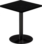 Solis Cafe Table – 60cm Square – Black / Black Onyx Dapple